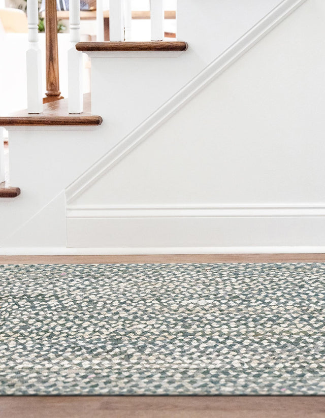 Gray 2' 6 x 6' 1 Braided Chindi Runner Rug