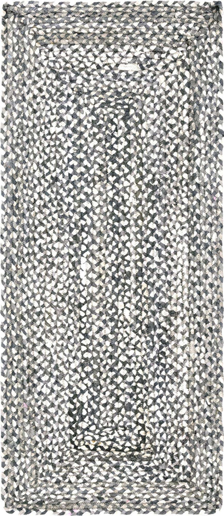 Gray 2' 6 x 6' 1 Braided Chindi Runner Rug