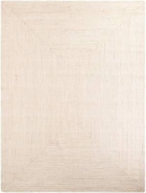 Ivory 9' x 12' Braided Chindi Rectangle Rug
