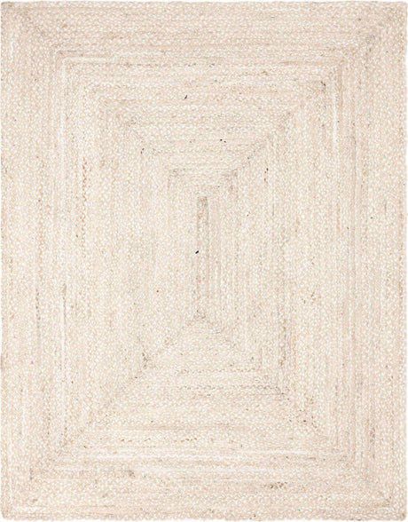 Ivory 8' x 10' Braided Chindi Rectangle Rug