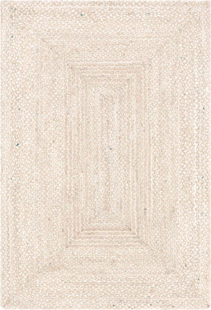 Ivory 6' 1 x 9' Braided Chindi Rectangle Rug