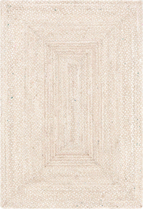 Ivory 6' 1 x 9' Braided Chindi Rectangle Rug