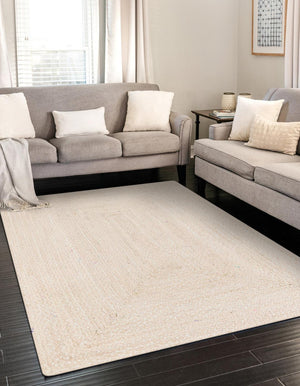 Ivory 2' x 3' 1 Braided Chindi Rectangle Rug