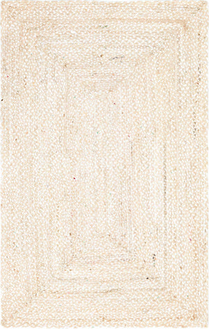 Ivory 5' 1 x 8' Braided Chindi Rectangle Rug