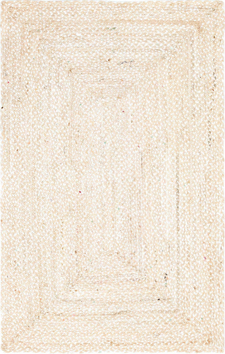 Ivory 5' 1 x 8' Braided Chindi Rectangle Rug