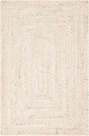 Ivory 4' 1 x 6' 1 Braided Chindi Rectangle Rug