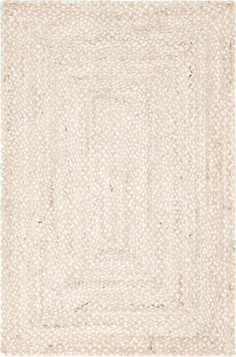 Ivory 4' 1 x 6' 1 Braided Chindi Rectangle Rug