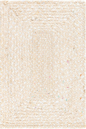 Ivory 2' x 3' 1 Braided Chindi Rectangle Rug
