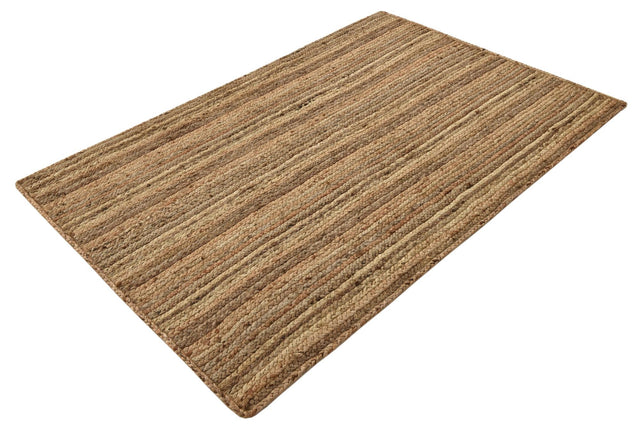 Natural 4' 1 x 6' 1 Braided Jute Rectangle Rug