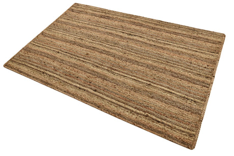 Natural 4' 1 x 6' 1 Braided Jute Rectangle Area Rug 100% Jute Hand Braided Natural Eco-Friendly Boho Style Carpet for Living Rooms Dining Office Space Dorms for Sale at Rug Engine