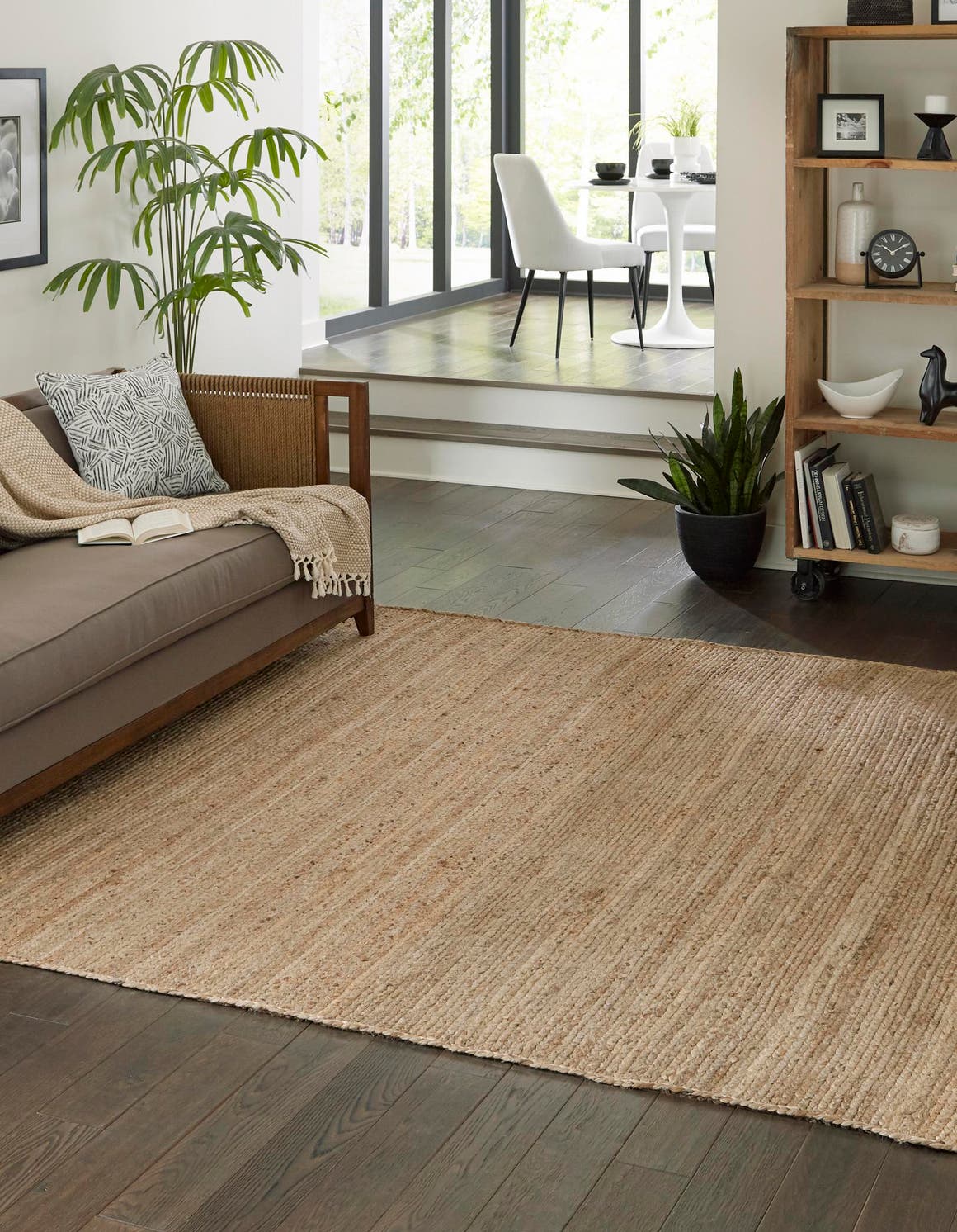 Natural 3' 3 x 3' 3 Braided Jute Square Area Rug 100% Jute Hand Braided Natural Eco-Friendly Boho Style Carpet for Living Rooms Dining Office Space Dorms for Sale at Rug Engine