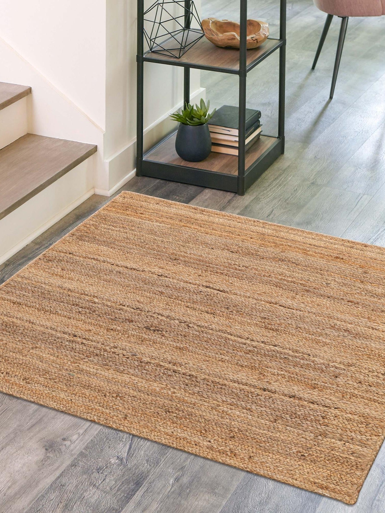 Natural 10' x 10' Braided Jute Square Area Rug 100% Jute Hand Braided Natural Eco-Friendly Boho Style Carpet for Living Rooms Dining Office Space Dorms for Sale at Rug Engine