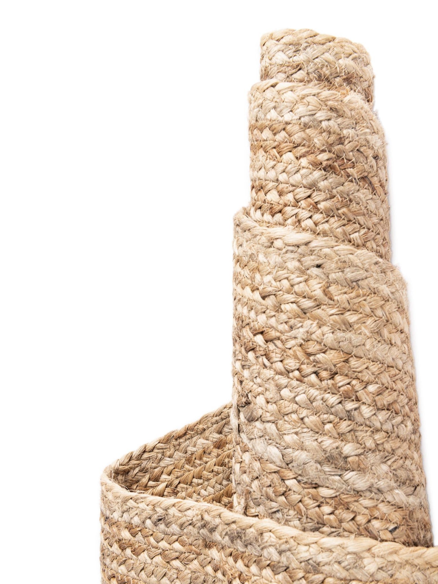 Natural 5' 1 x 5' 1 Braided Jute Square Area Rug 100% Jute Hand Braided Natural Eco-Friendly Boho Style Carpet for Living Rooms Dining Office Space Dorms for Sale at Rug Engine