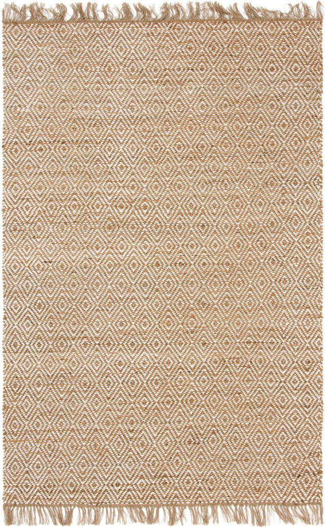 Natural 6' 1 x 9' Braided Jute Rectangle Rug