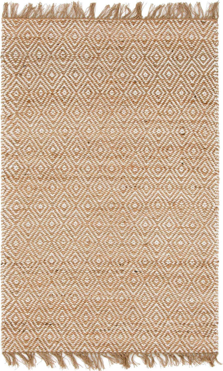 Natural 4' 1 x 6' 1 Braided Jute Rectangle Rug