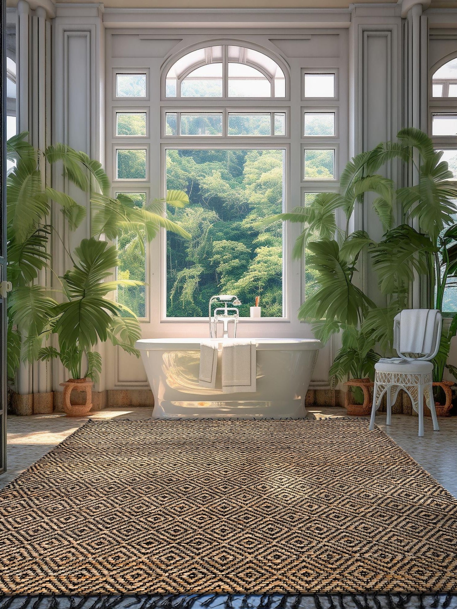 Black 5' 1 x 8' Braided Jute Rectangle Area Rug 100% Jute Hand Braided Natural Eco-Friendly Boho Style Carpet for Living Rooms Dining Office Space Dorms for Sale at Rug Engine
