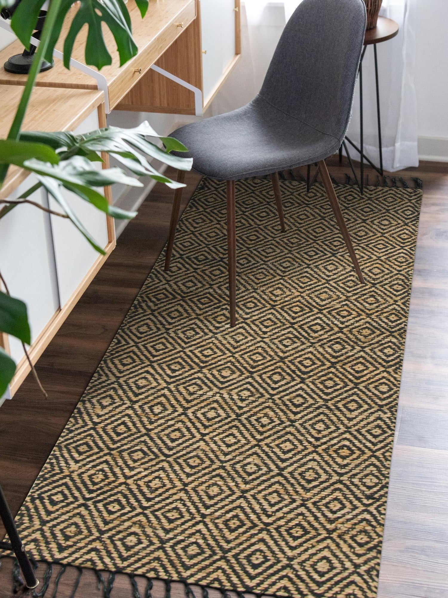 Black 2' 2 x 10' Braided Jute Runner Area Rug 100% Jute Hand Braided Natural Eco-Friendly Boho Style Carpet for Living Rooms Dining Office Space Dorms for Sale at Rug Engine