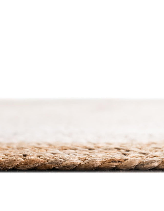 White 3' 3 x 3' 3 Braided Jute Round Rug
