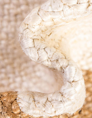 White 3' 3 x 3' 3 Braided Jute Round Rug