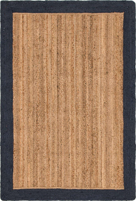 Natural 4' 1 x 6' 1 Braided Jute Rectangle Rug