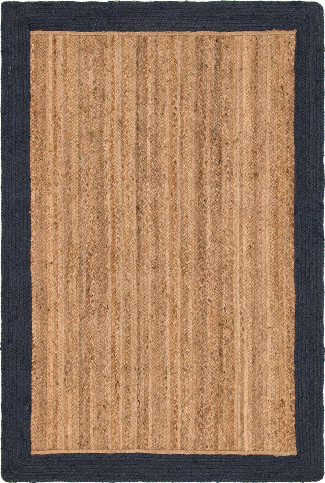 Natural 4' 1 x 6' 1 Braided Jute Rectangle Rug