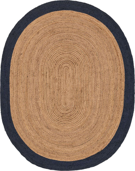 Natural 8' x 10' Braided Jute Oval Rug