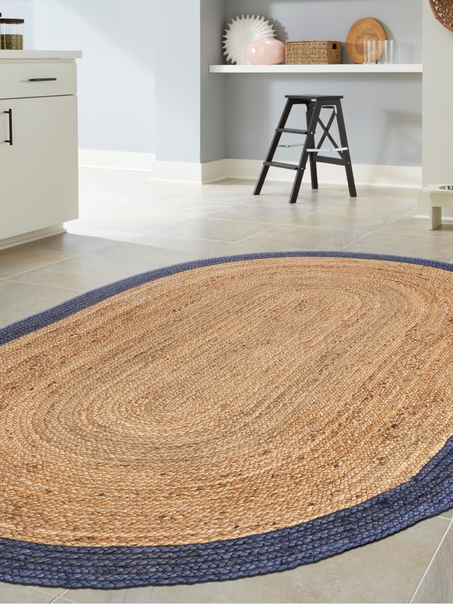 Natural 8' x 10' Braided Jute Oval Area Rug 100% Jute Hand Braided Natural Eco-Friendly Boho Style Carpet for Living Rooms Dining Office Space Dorms for Sale at Rug Engine