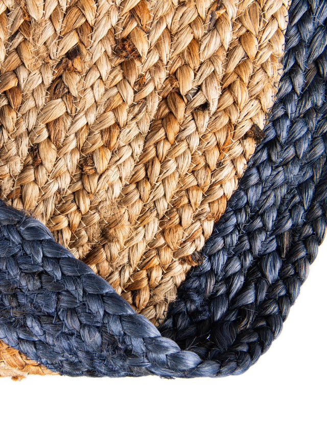 Natural 3' 3 x 3' 3 Braided Jute Round Rug