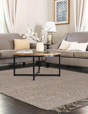 Gray 3' 1 x 5' 1 Chunky Jute Rectangle Area Rug 100% All Natural Jute Sustainable Eco-Friendly Carpet Mat for Natural Interior Design Homes for Sale at Rug Engine