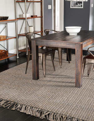 Gray 7' 1 x 10' Chunky Jute Rectangle Area Rug 100% All Natural Jute Sustainable Eco-Friendly Carpet Mat for Natural Interior Design Homes for Sale at Rug Engine