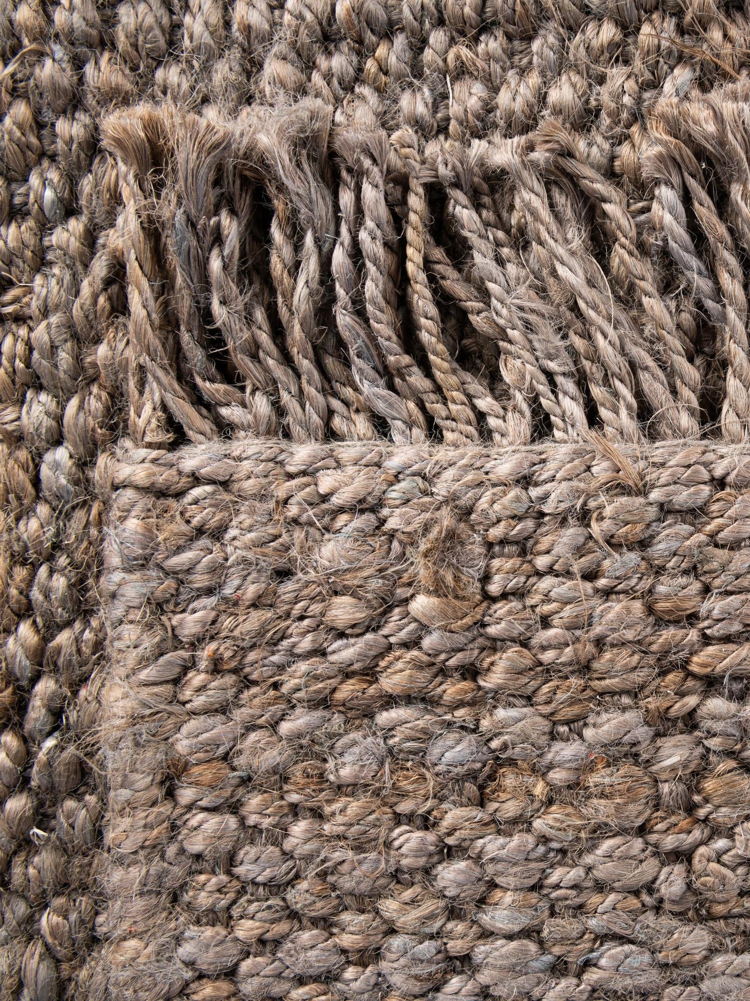 Gray 2' x 3' 1 Chunky Jute Rectangle Area Rug 100% All Natural Jute Sustainable Eco-Friendly Carpet Mat for Natural Interior Design Homes for Sale at Rug Engine
