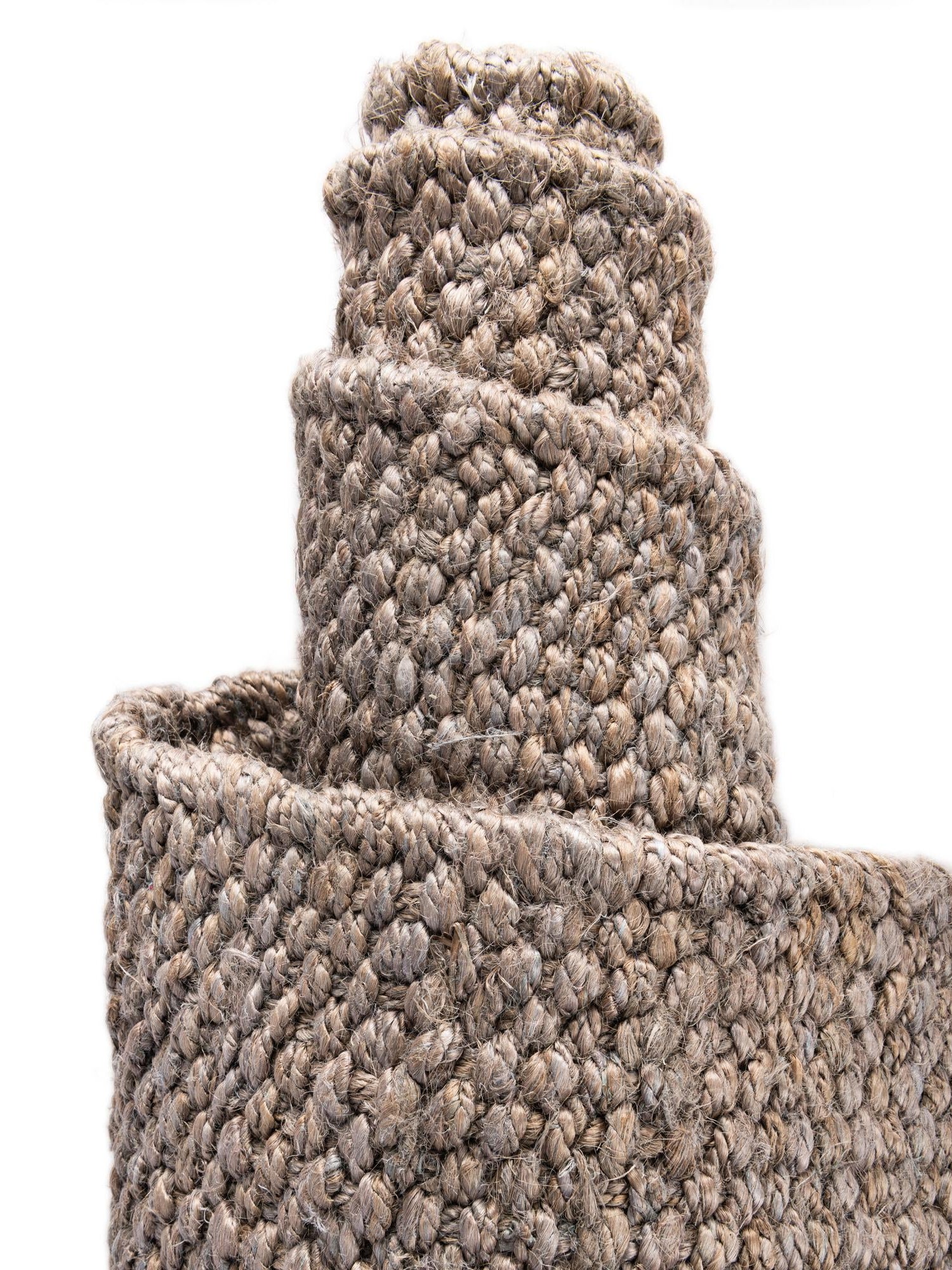 Gray 2' x 3' 1 Chunky Jute Rectangle Area Rug 100% All Natural Jute Sustainable Eco-Friendly Carpet Mat for Natural Interior Design Homes for Sale at Rug Engine