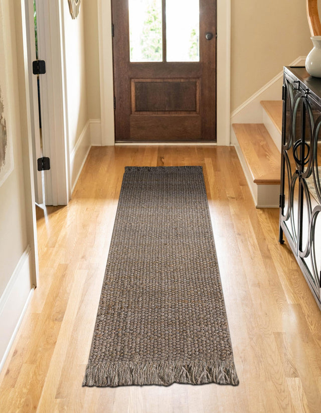 Gray 2' 7 x 12' Chunky Jute Runner Area Rug 100% All Natural Jute Sustainable Eco-Friendly Carpet Mat for Natural Interior Design Homes for Sale at Rug Engine