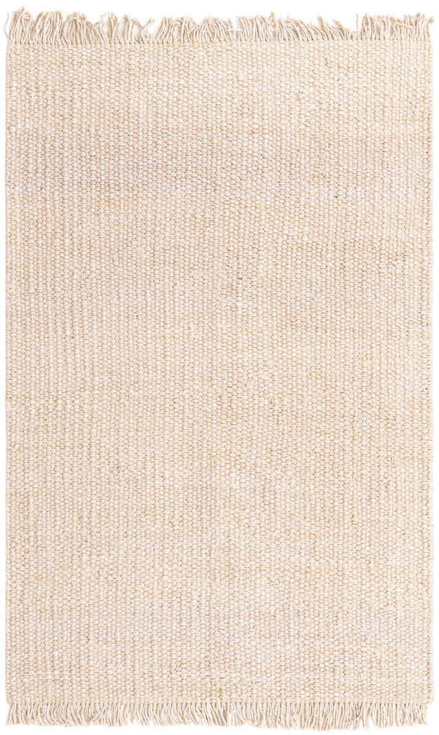 Ivory 6' 1 x 9' Chunky Jute Rectangle Area Rug 100% All Natural Jute Sustainable Eco-Friendly Carpet Mat for Natural Interior Design Homes for Sale at Rug Engine