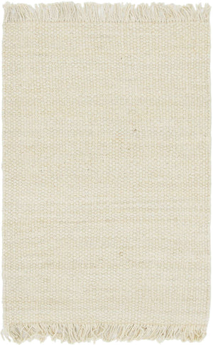 Ivory 4' 1 x 6' 1 Chunky Jute Rectangle Area Rug 100% All Natural Jute Sustainable Eco-Friendly Carpet Mat for Natural Interior Design Homes for Sale at Rug Engine