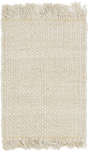 Ivory 2' x 3' 1 Chunky Jute Rectangle Area Rug 100% All Natural Jute Sustainable Eco-Friendly Carpet Mat for Natural Interior Design Homes for Sale at Rug Engine