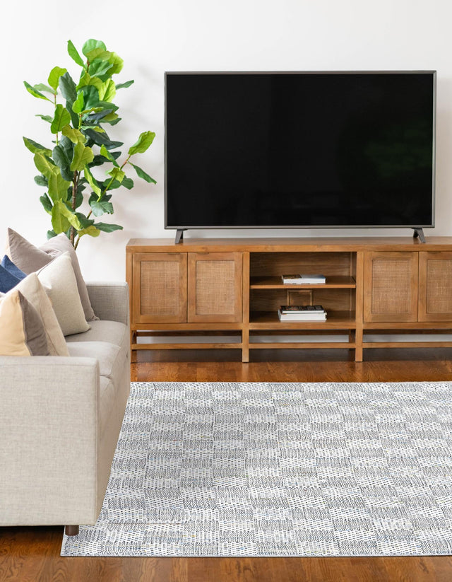 Ivory 6' 1 x 9' Chindi Cotton Rectangle Rug