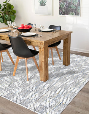 Ivory 9' x 12' 2 Chindi Cotton Rectangle Area Rug Interior Design Home Decor Carpet Mat for Sale at Rug Engine