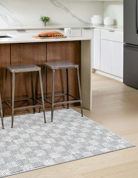 Ivory 4' 1 x 6' 1 Chindi Cotton Rectangle Area Rug Interior Design Home Decor Carpet Mat for Sale at Rug Engine