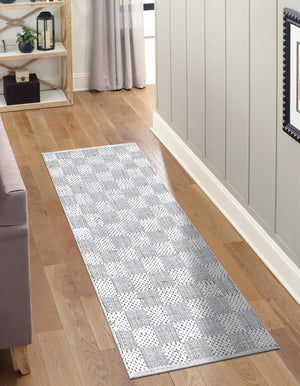Ivory 2' 7 x 6' 1 Chindi Cotton Runner Area Rug Interior Design Home Decor Carpet Mat for Sale at Rug Engine