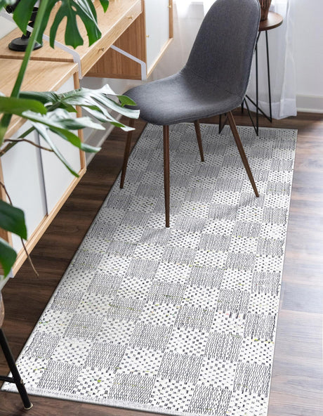 Ivory 2' 7 x 6' 1 Chindi Cotton Runner Area Rug Interior Design Home Decor Carpet Mat for Sale at Rug Engine