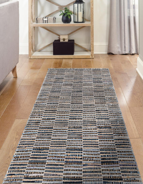 Dark Gray 2' 7 x 6' 1 Chindi Jute Runner Area Rug Interior Design Home Decor Carpet Mat for Sale at Rug Engine