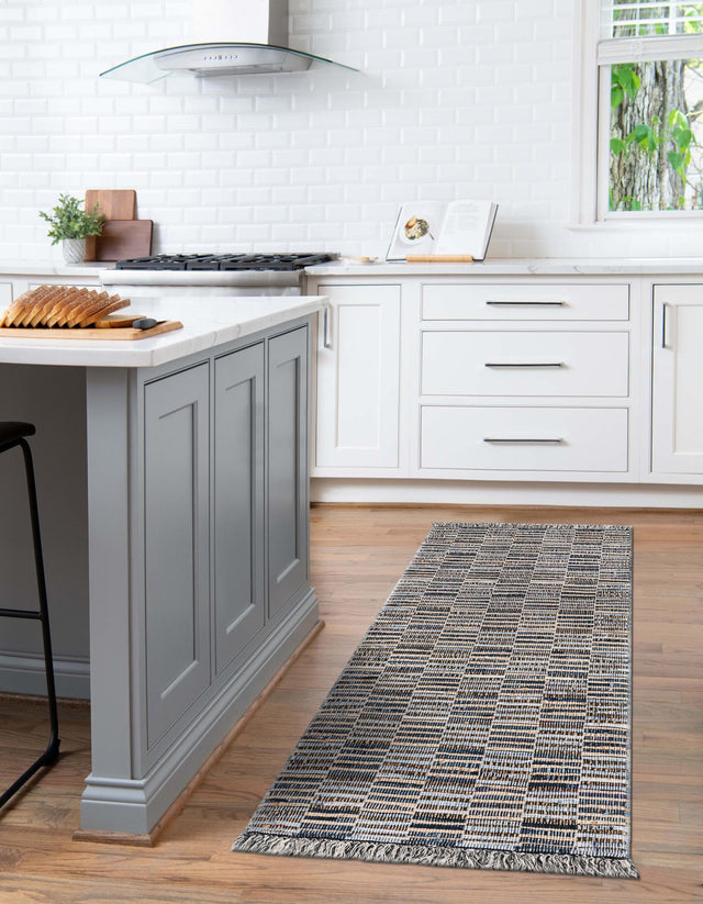Dark Gray 3' x 6' 1 Chindi Jute Runner Rug