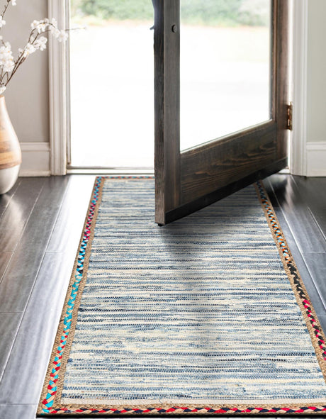 Ivory 3' x 6' 1 Chindi Jute Runner Rug