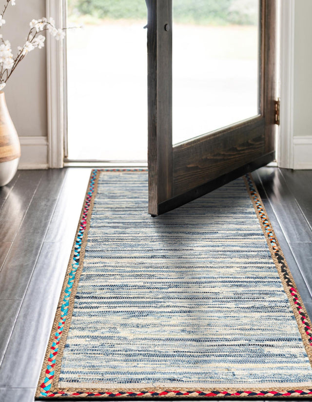 Ivory 3' x 6' 1 Chindi Jute Runner Rug