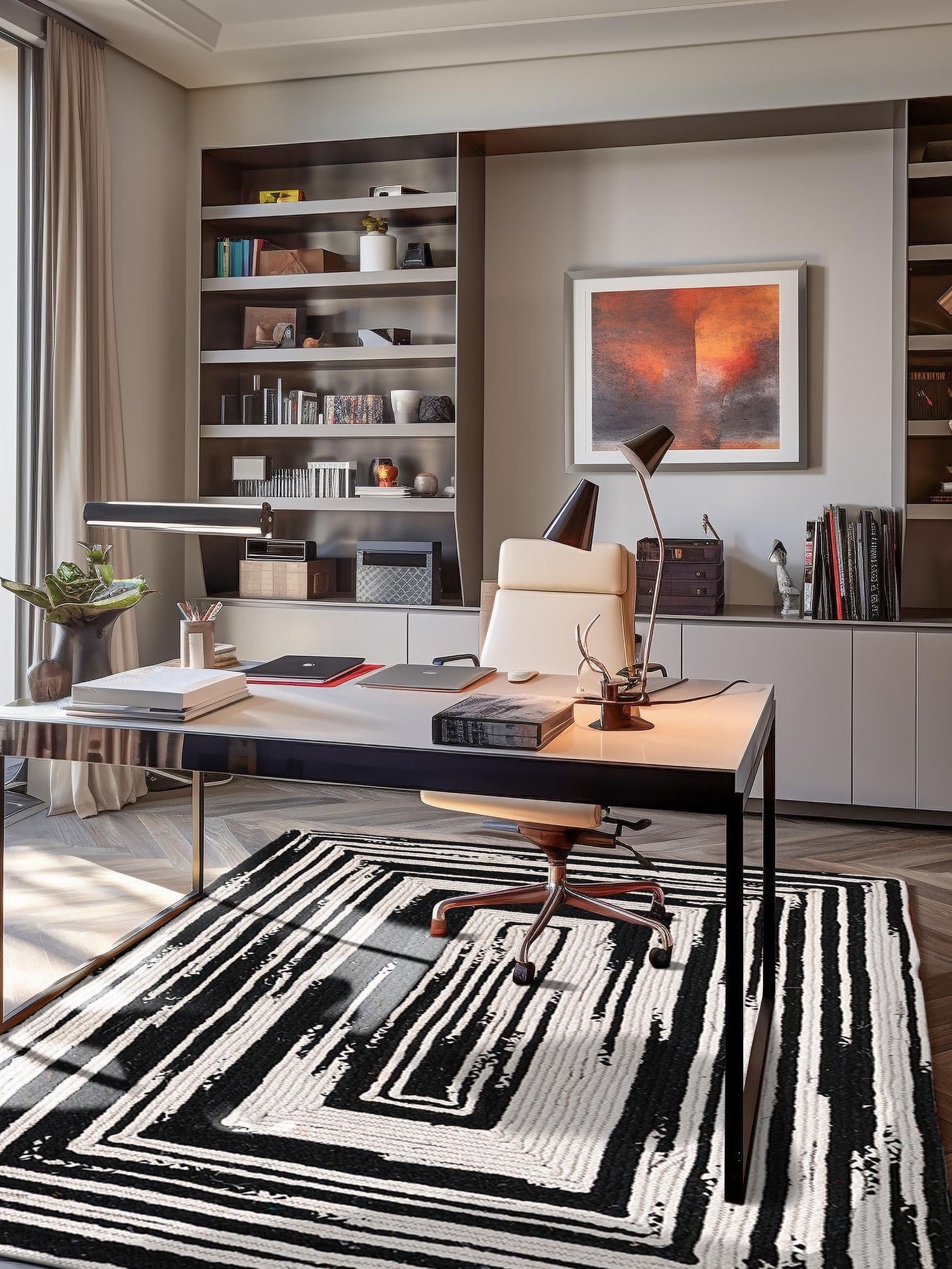 Black and White 9' x 12' 2 Braided Chindi Rectangle Area Rug 100% Cotton Hand Braided Natural Eco-Friendly Boho Style Modern Carpet for Living Rooms Dining Office Dorm for Sale at Rug Engine