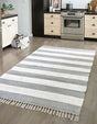 Gray 6' 1 x 9' Chindi Rag Rectangle Area Rug 100% Cotton All Natural Eco-Friendly Carpet Mat Decor for Homes for Sale at Rug Engine