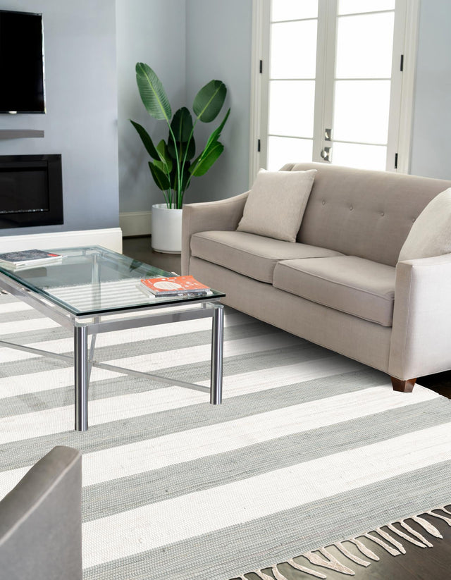 Gray 7' 1 x 10' Chindi Rag Rectangle Area Rug 100% Cotton All Natural Eco-Friendly Carpet Mat Decor for Homes for Sale at Rug Engine