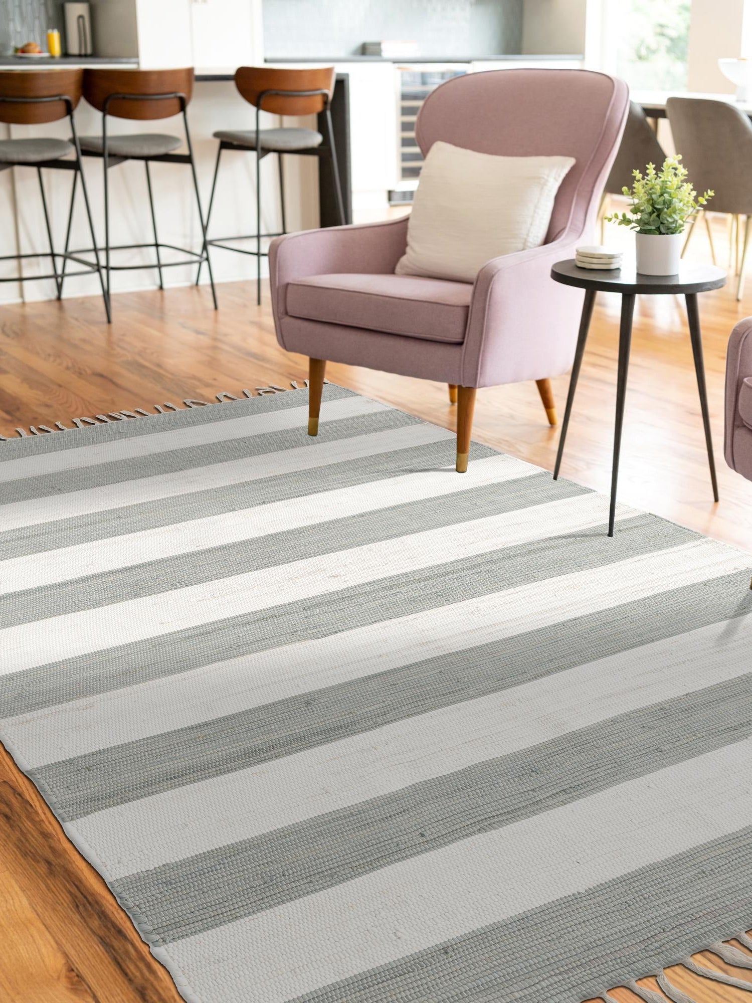Gray 10' x 14' 1 Chindi Rag Rectangle Area Rug 100% Cotton All Natural Eco-Friendly Carpet Mat Decor for Homes for Sale at Rug Engine