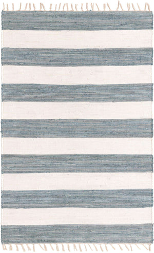 Gray 4' 1 x 6' 1 Chindi Rag Rectangle Area Rug 100% Cotton All Natural Eco-Friendly Carpet Mat Decor for Homes for Sale at Rug Engine